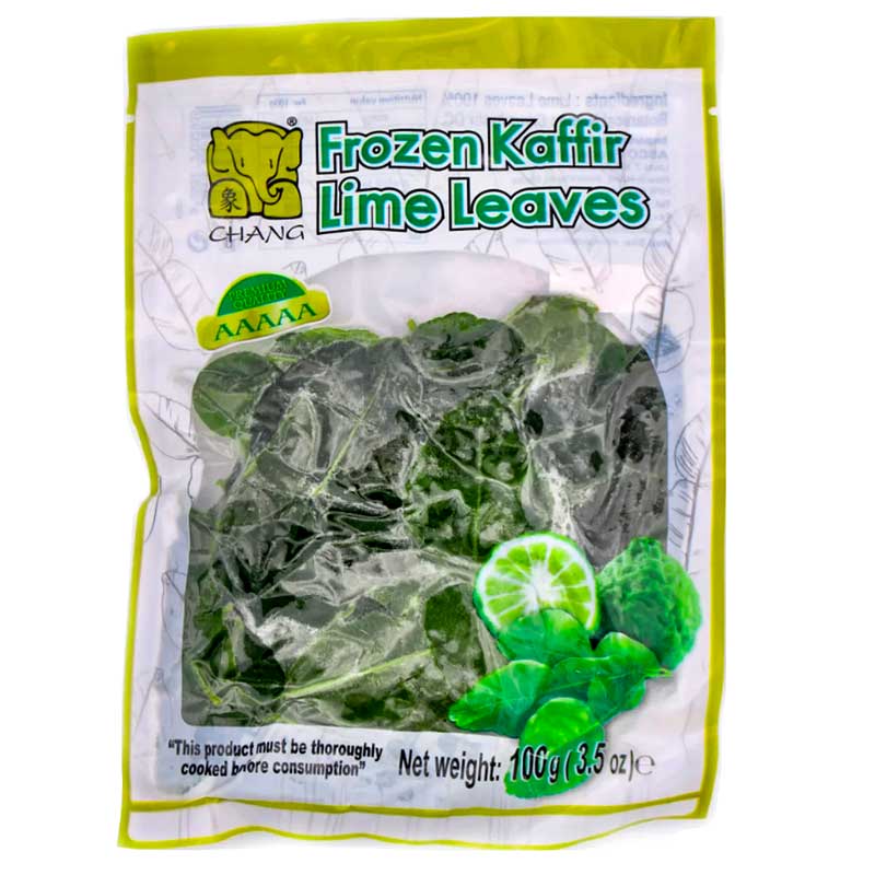 Changs Frozen Kaffir Lime Leaves on a white background