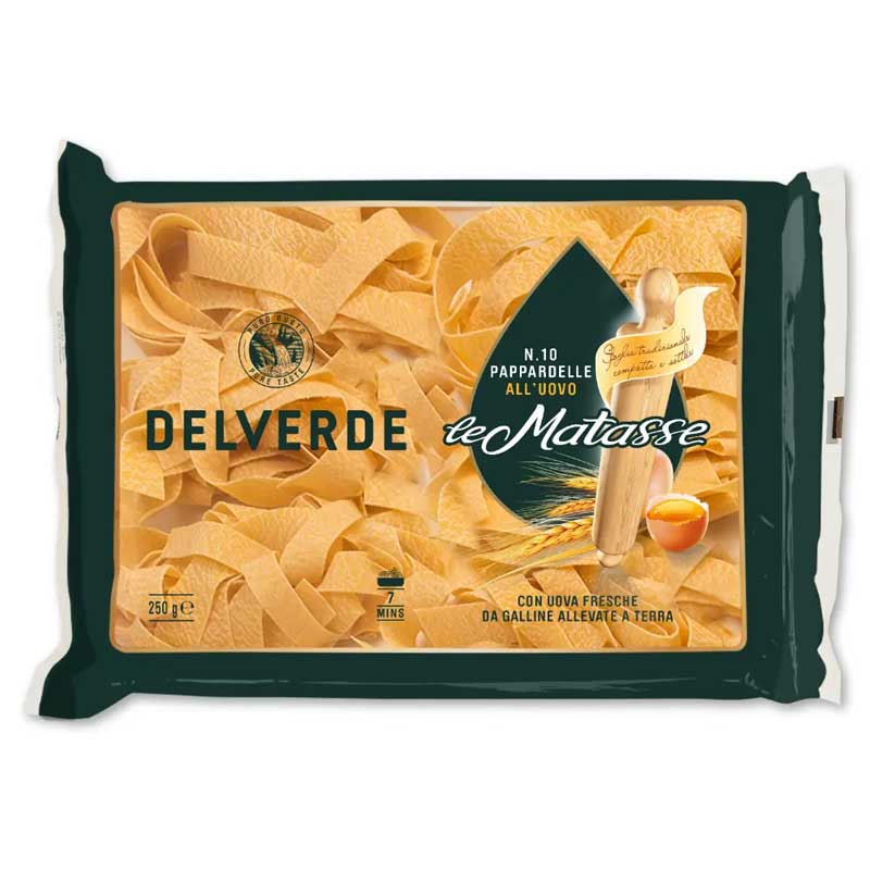 Delverde Dry Egg Pappardelle Pasta 250g