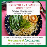 Everyday Japanese Workshop, Friday 22nd January 2027 6.30 - 10.15pm