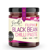 A jar of Roni B's Kitchen Filipino Black Bean Chilli Paste on a white background