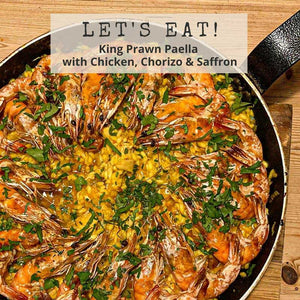 Somerset Foodie Ben Tollworthy - online ingredients shop - sous chef ingredients - King Prawn Paella with chicken, soft cooking chorizo and saffron seasoning