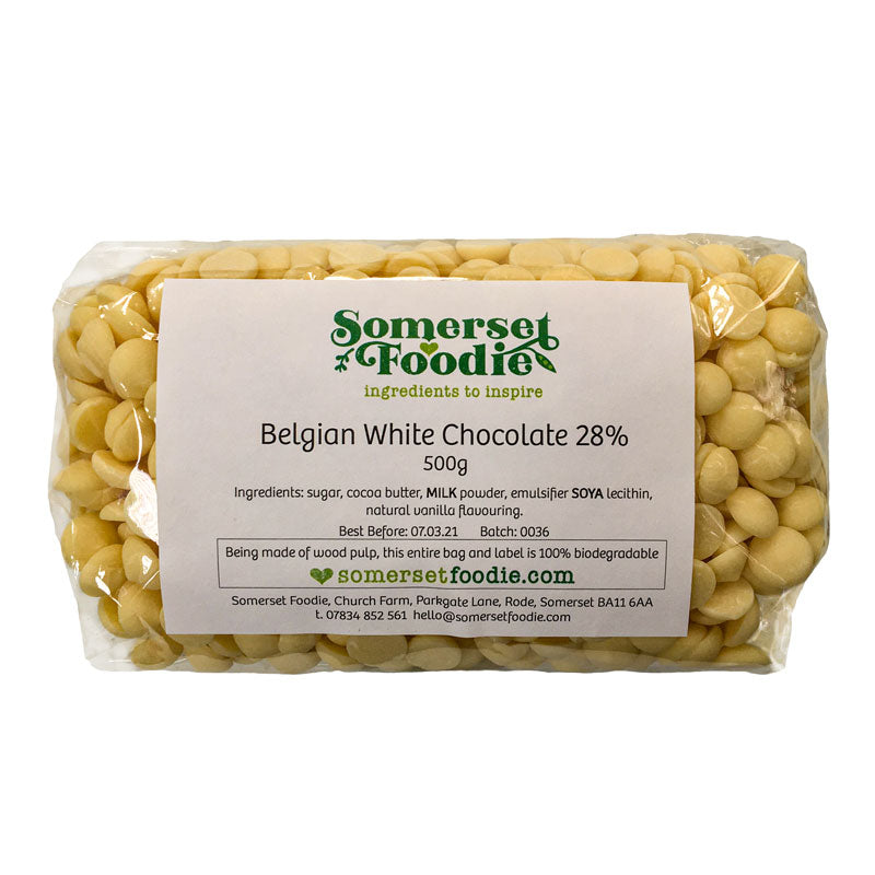 Callebaut Belgian White Chocolate Pistoles - Somerset Foodie 500g