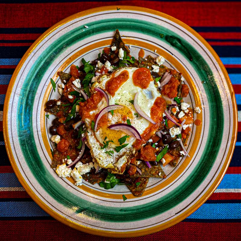 Authentic Mexican Chilaquiles Recipe with ingredients from Somerset Foodie