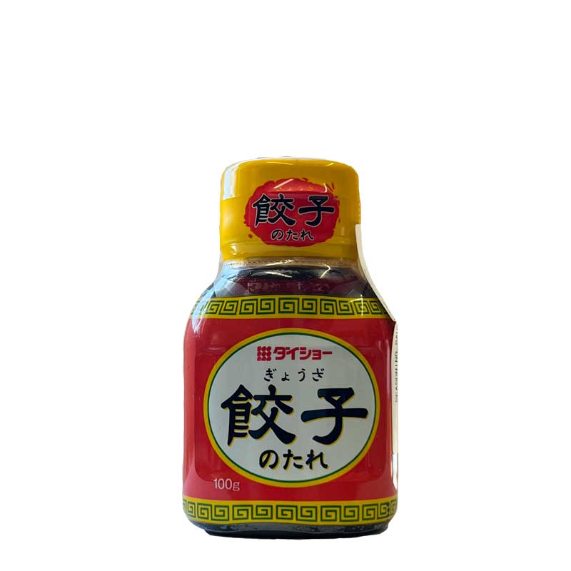 Daisho Seasong Sauce for Gyoza in a red bottle pictured on a white background