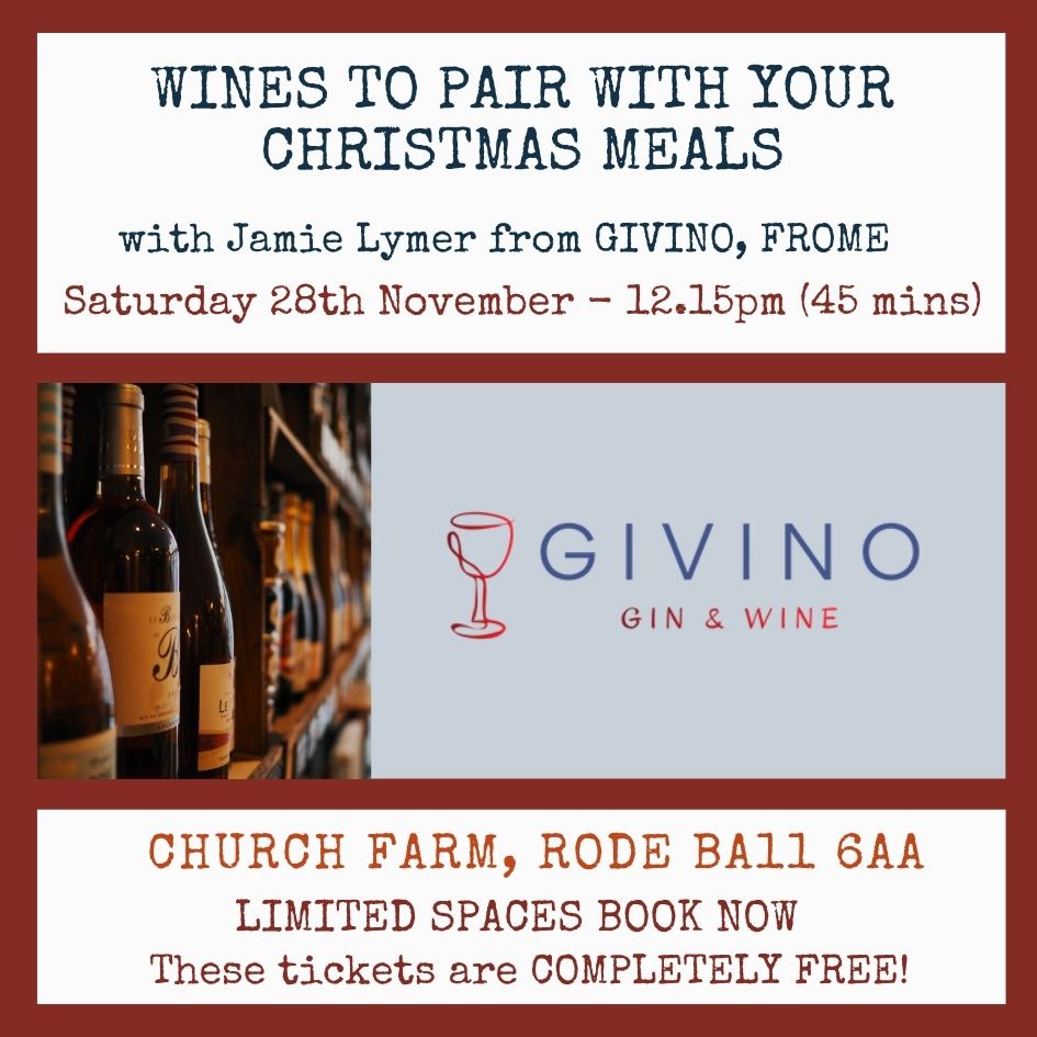 Saturday 28th November 12.15pm - Givino Christmas Wine Talk - FREE