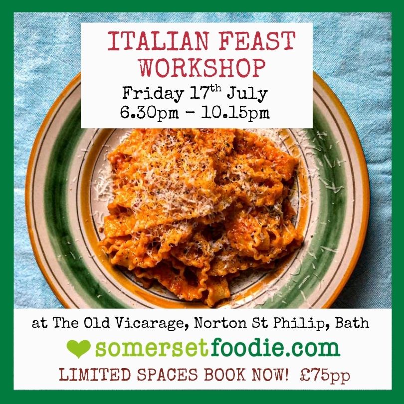 Italian Feast Workshop, Friday 17th July 2026 6.30 - 10.15pm