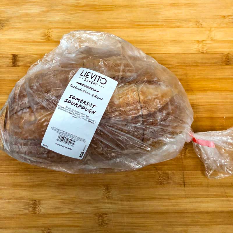 Lievito Bakery Somerset Sourdough Bread, 800g (FROZEN ONLY)