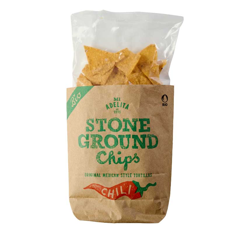 Mi Adelita Stone Ground Chilli Corn Tortilla Chips, 150g