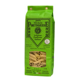 A 500g bag of Michele Portoghese Penne Rigate pasta with attractive green packaging on a white background.