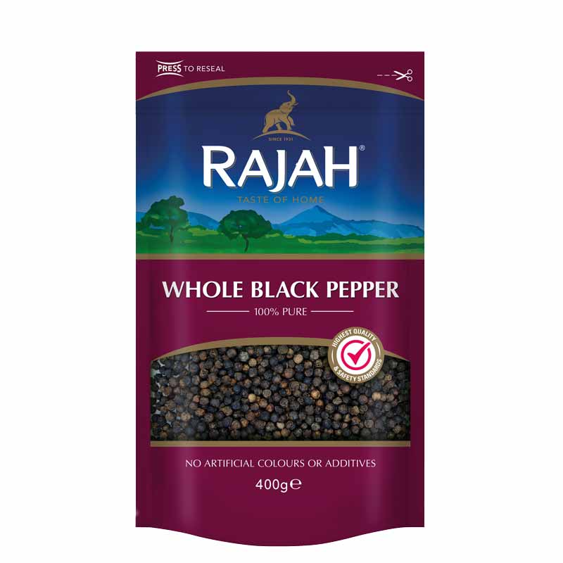 Rajah Whole Black Peppercorns, 400g