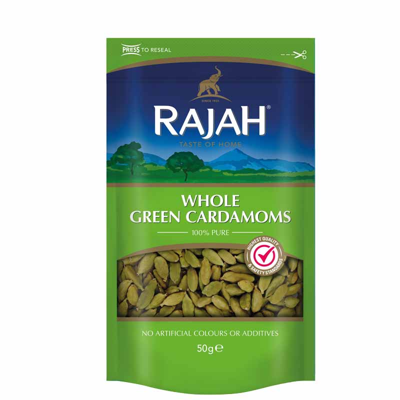 Rajah Whole Green Cardamoms 50g