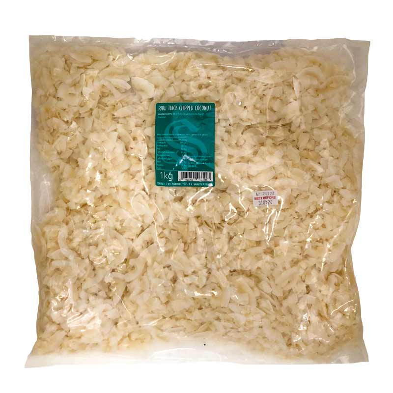Raw Thick Chipped Coconut, 1kg