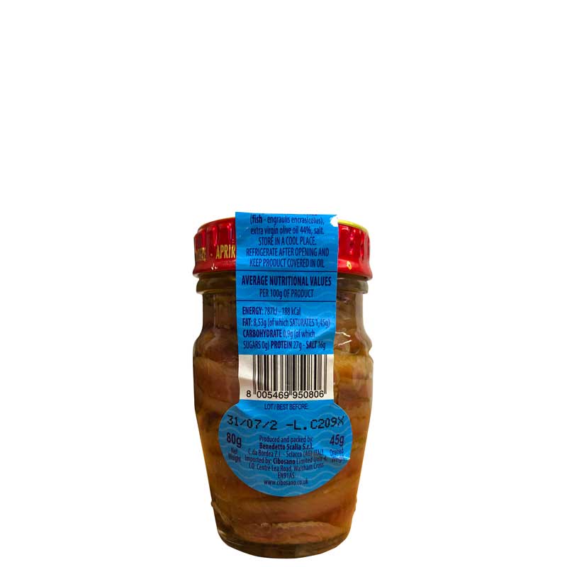 Scalia Anchovy Fillets in Olive Oil, 80g