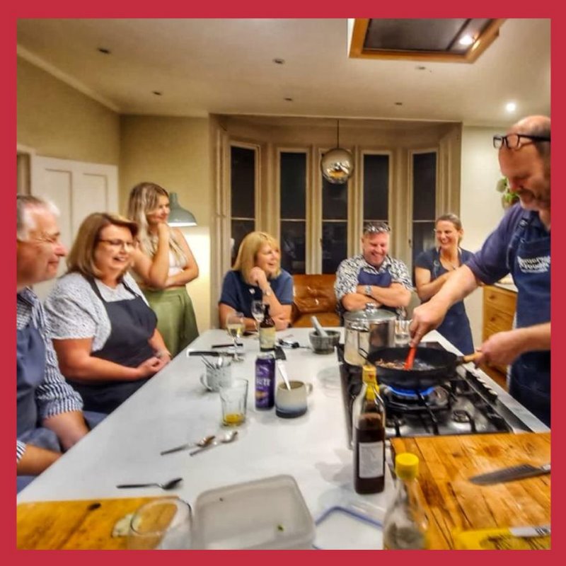 Group cookery classes near Bath with Ben from Somerset Foodie