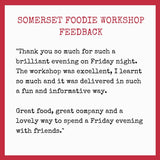 Good customer feedback for Somerset Foodie Cookery classes