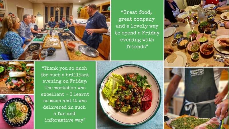 Group cooking classes near Bath and Frome in Somerset
