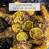 Spatchcock roast chicken with zaatar spice rub recipe by Somerset Foodie 