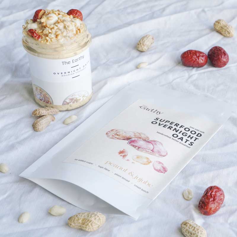 The Earthy Peanut & Jujube Overnight Oats, 70g
