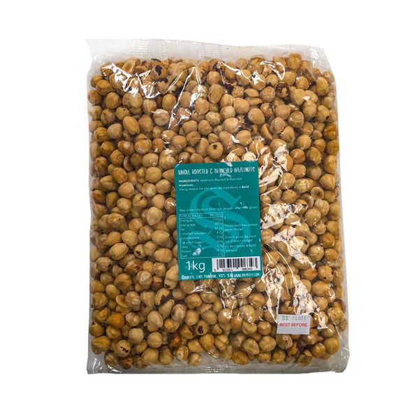 Whole Blanched & Roasted Hazelnuts 1kg Somerset Foodie