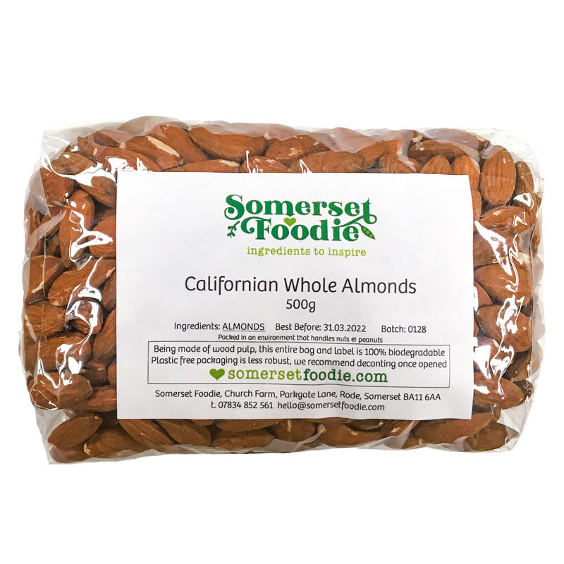 Californian Skin on Whole Almonds, 500g