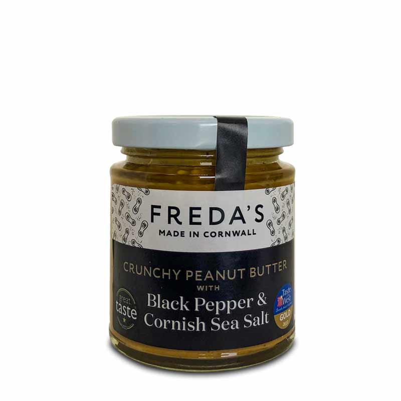 Freda's Crunchy Peanut Butter with Black Pepper & Sea Salt, 180g