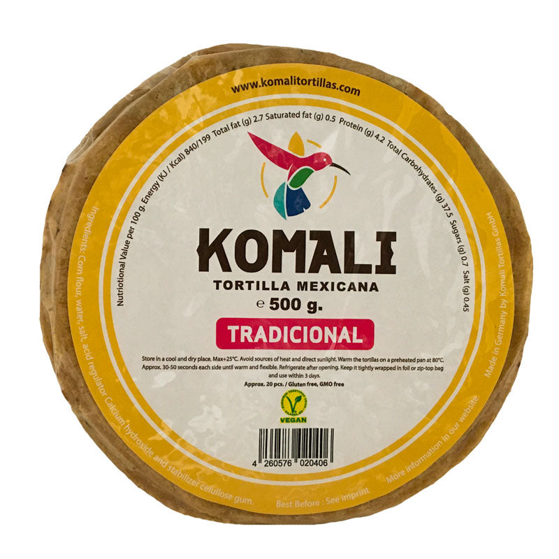 Komali Traditional Tortilla, 500g (15cm Soft Tacos)